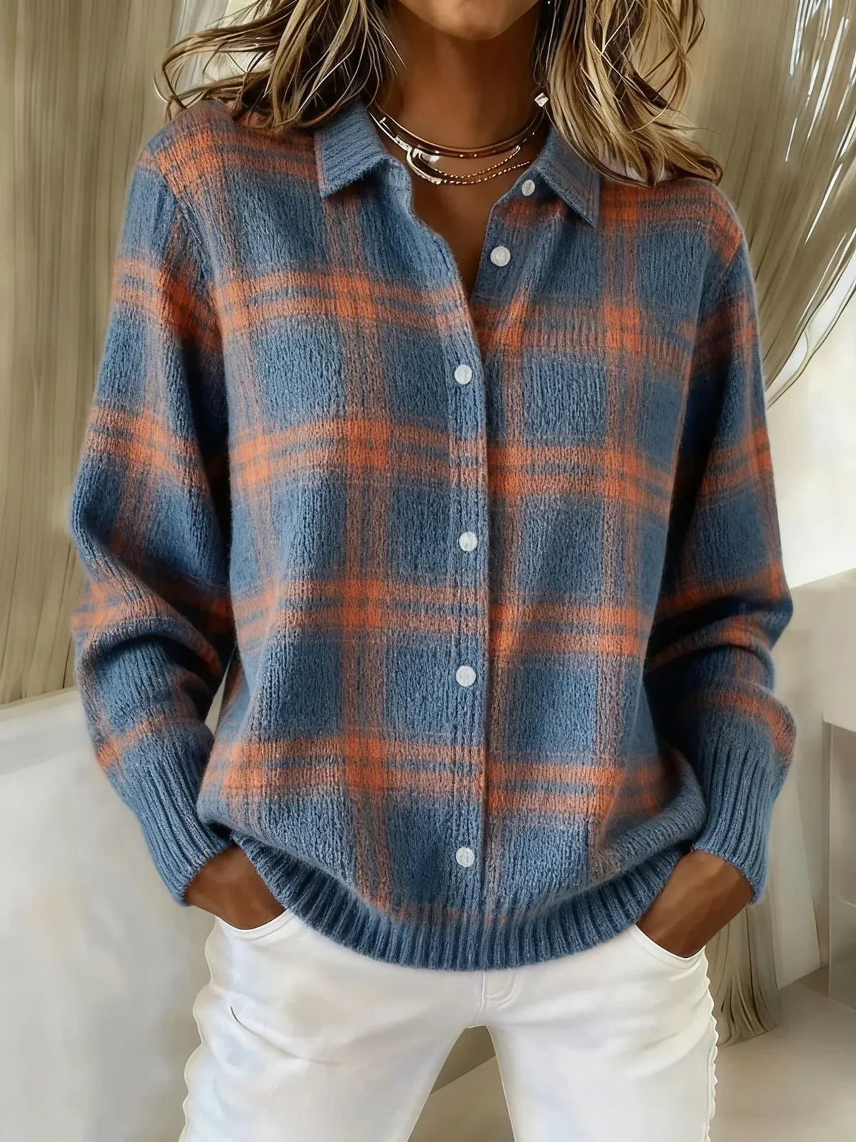 Candela™ | Vintage Plaid Cardigan