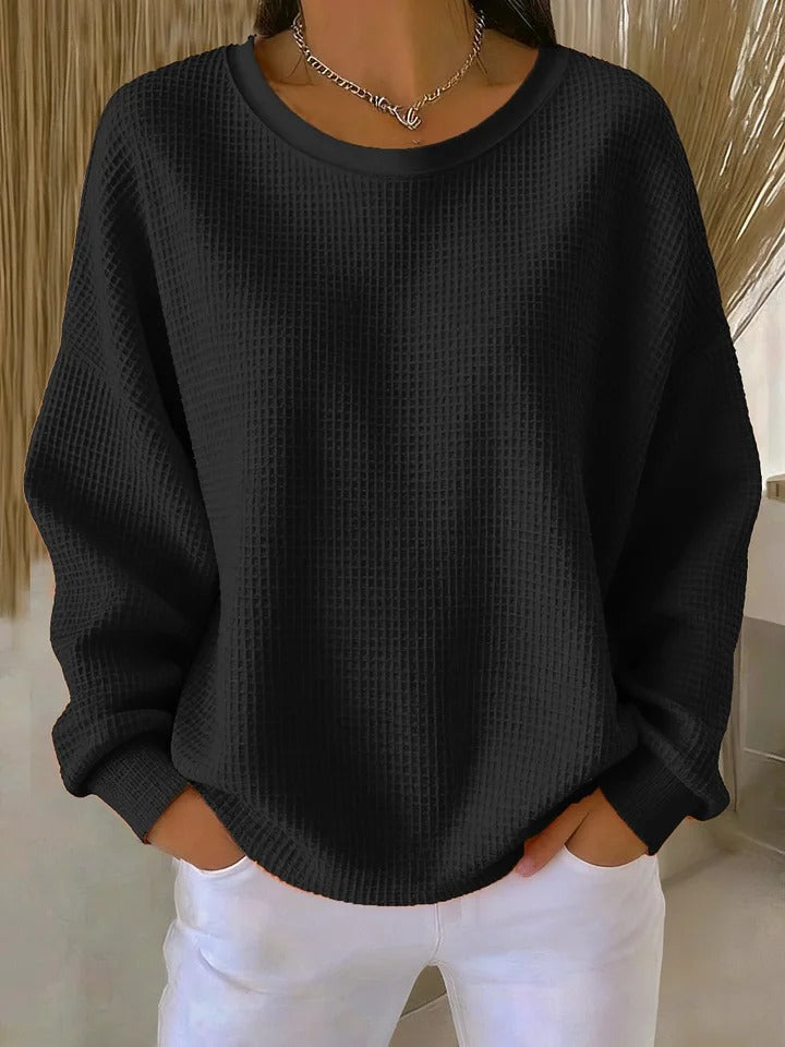 Nuria | Classic Waffle Knit Sweater