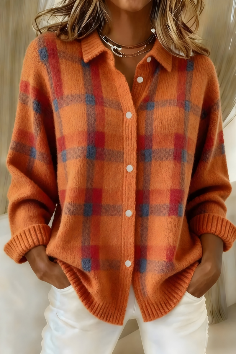 Candela™ | Vintage Plaid Cardigan