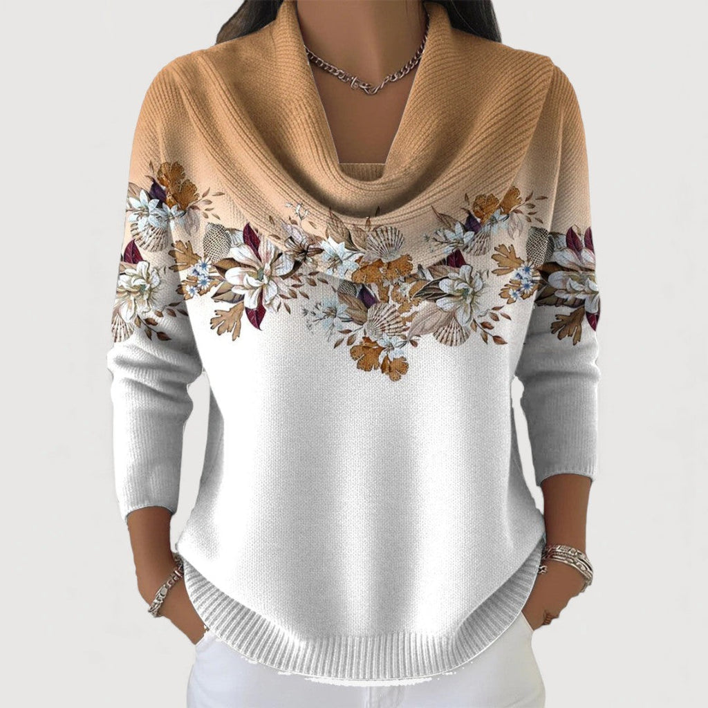 Alba | Floral Cowl Neck Jumper
