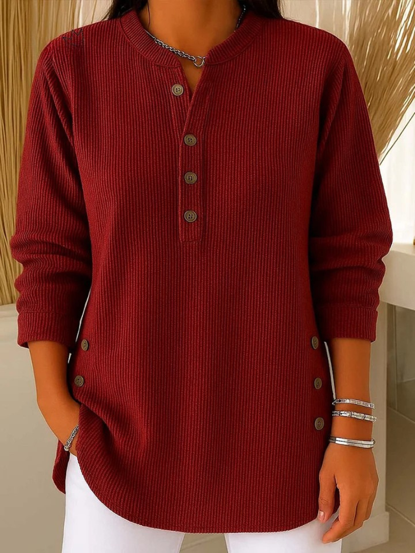Nieves | Buttoned Henley Tunic