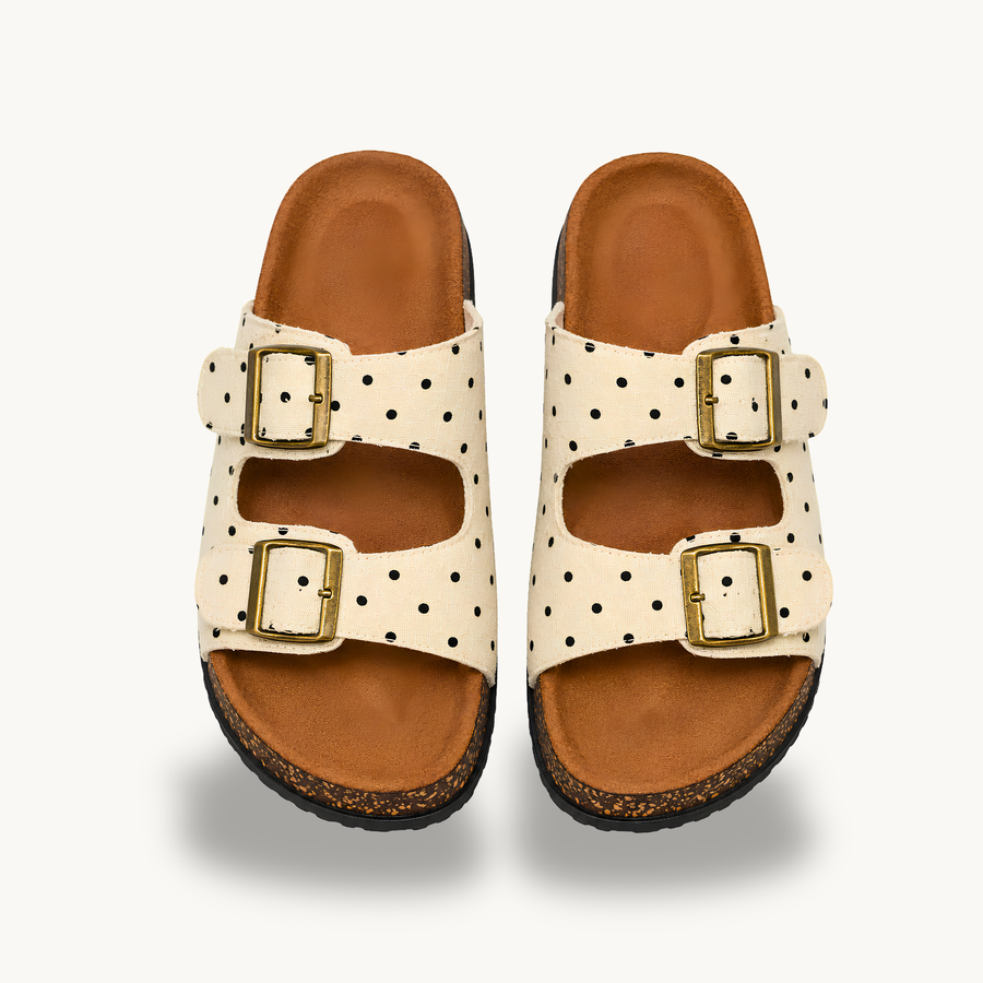 Mirello Lunares — Polka Dot Summer Comfort Sandals