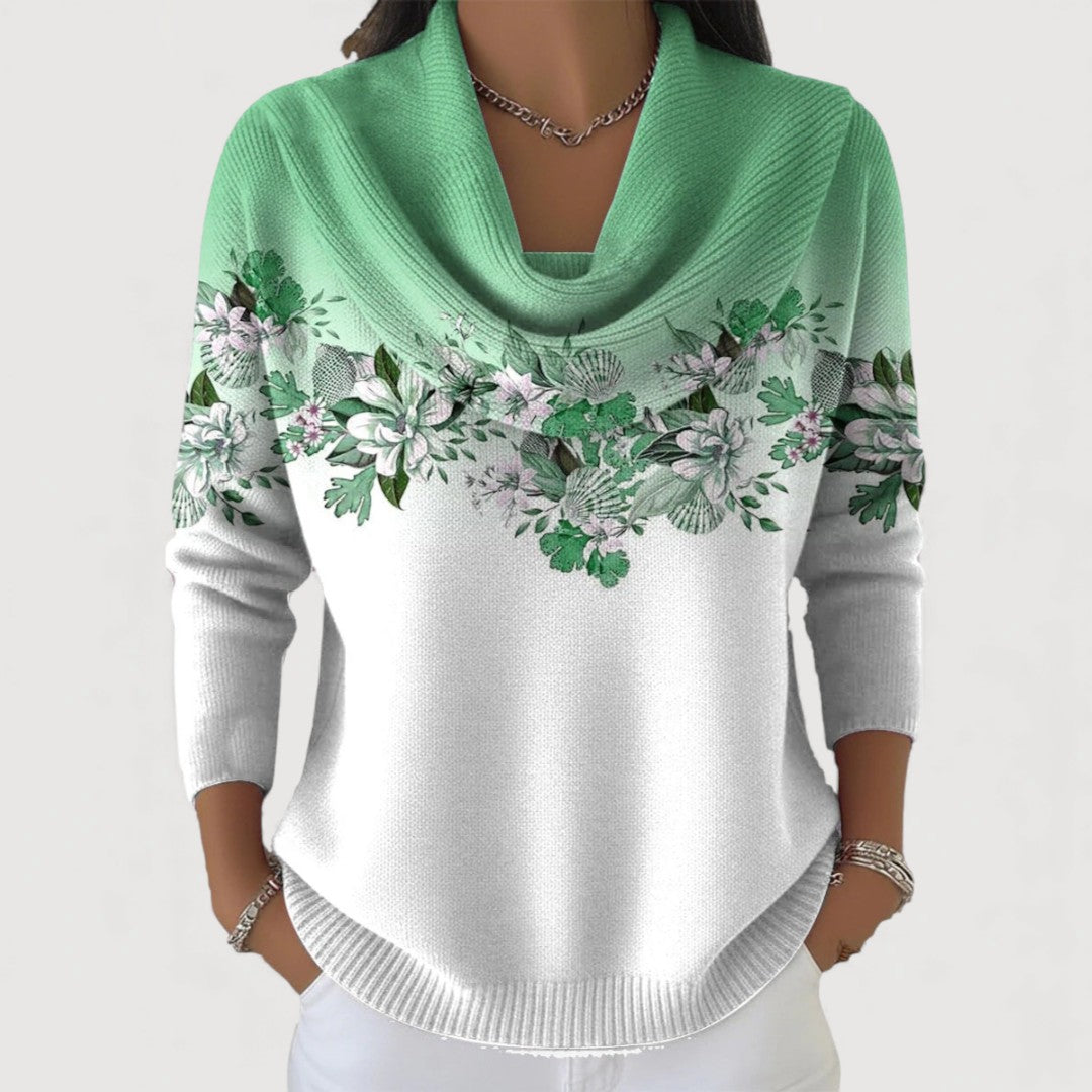 Alba | Floral Cowl Neck Jumper