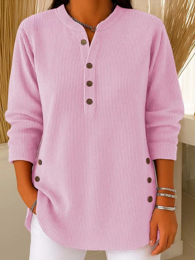 Nieves | Buttoned Henley Tunic