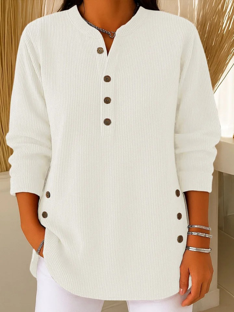 Nieves | Buttoned Henley Tunic