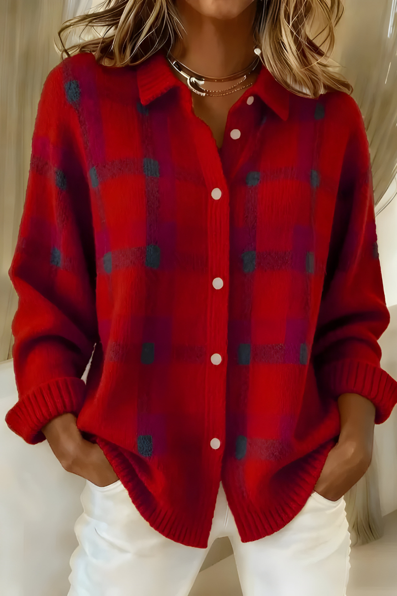 Candela™ | Vintage Plaid Cardigan