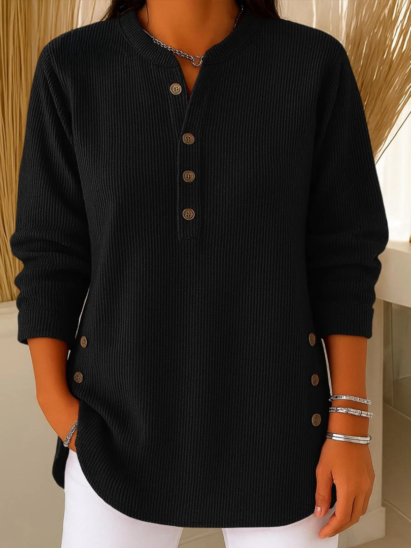 Nieves | Buttoned Henley Tunic