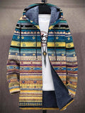Marigold | Hooded Cardigan with Handcrafted Print