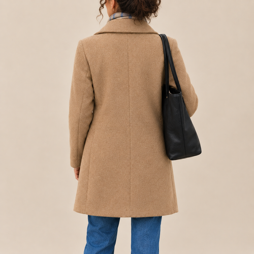Aurora | Classic Wool Coat with Free Matching Scarf