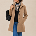 Aurora | Classic Wool Coat with Free Matching Scarf