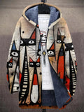 Reuben | Hooded Jacket with Artistic Print