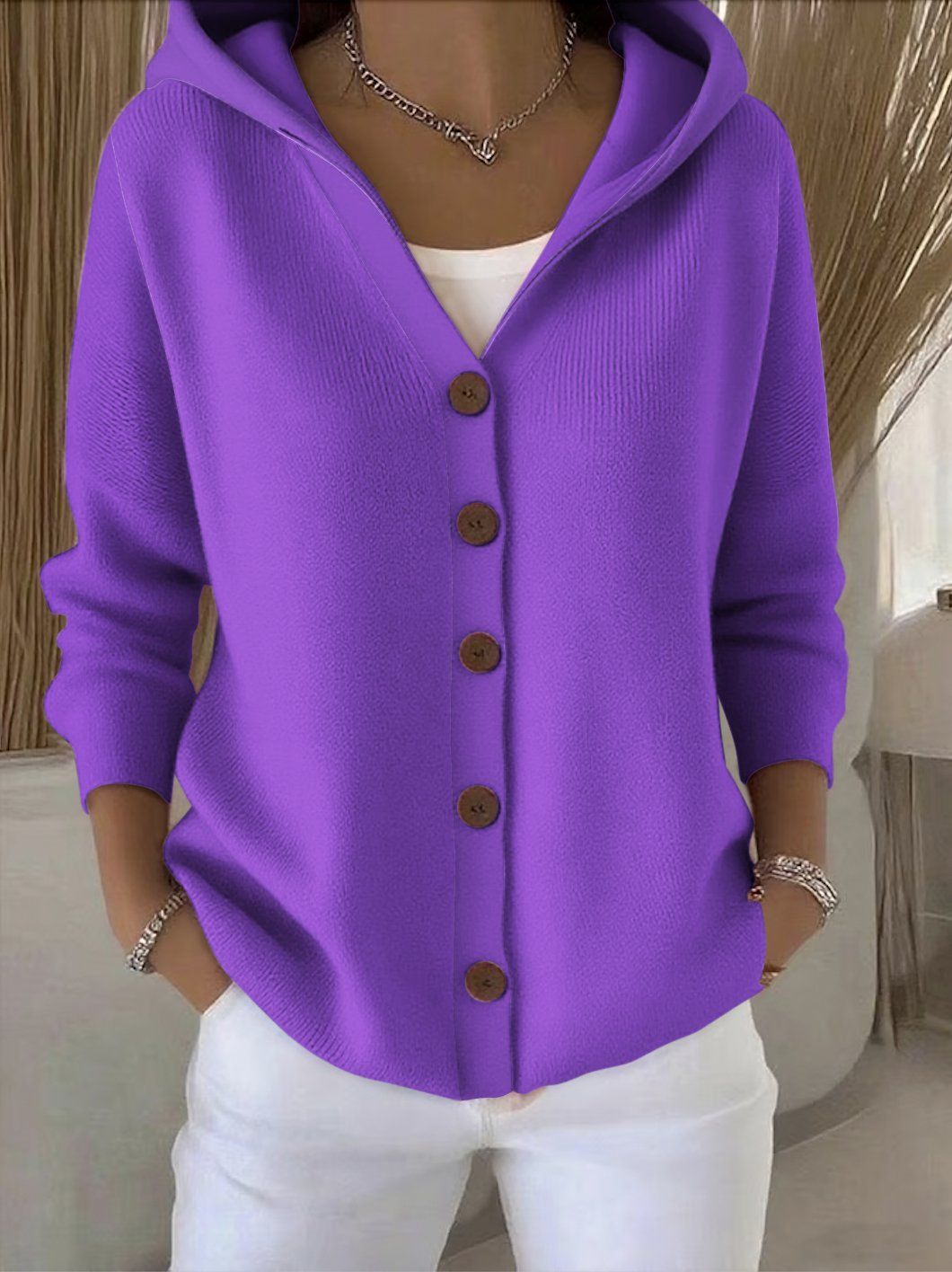 Rocío™ | Vintage Hooded Cardigan