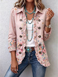 Araceli | Floral Jacket with Ruffles and Buttons
