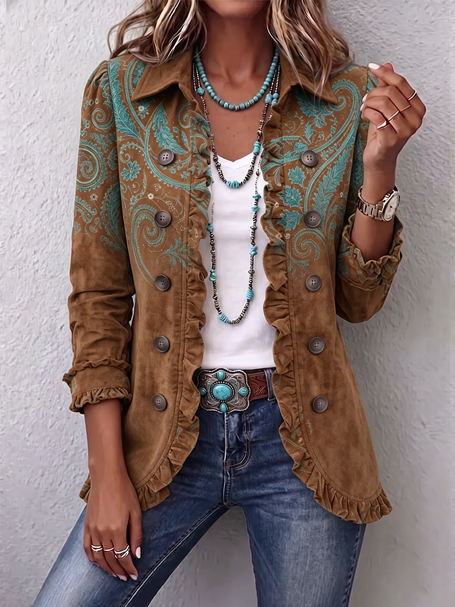 Macarena | Paisley Jacket with Ruffles